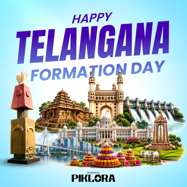 Happy Telangana Formation Day 2026 PSD Poster