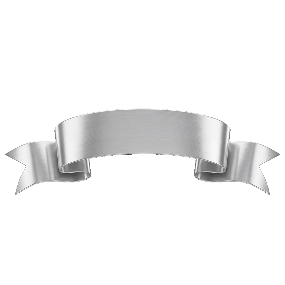 Silver Ribbon Banner PNG