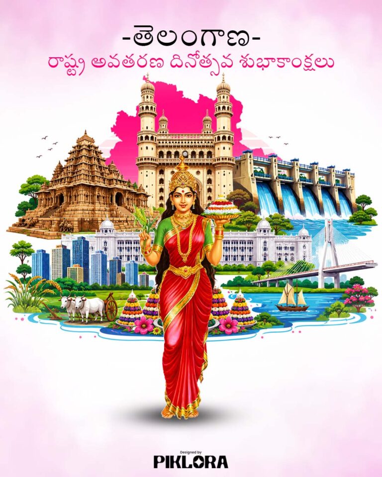 Telangana Formation Day Greetings PSD Template