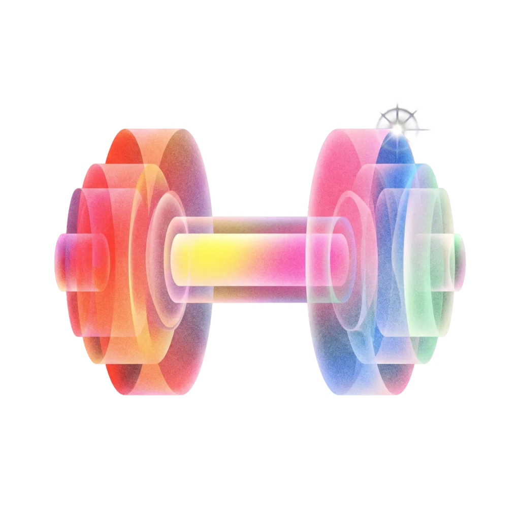 Ethereal Neon Dumbbell PNG