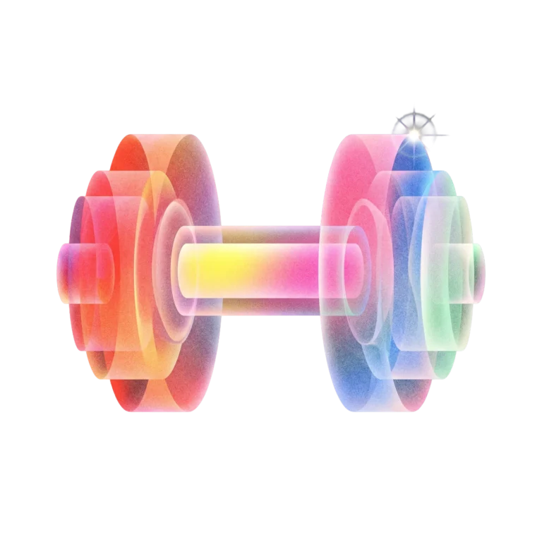 Ethereal Neon Dumbbell PNG