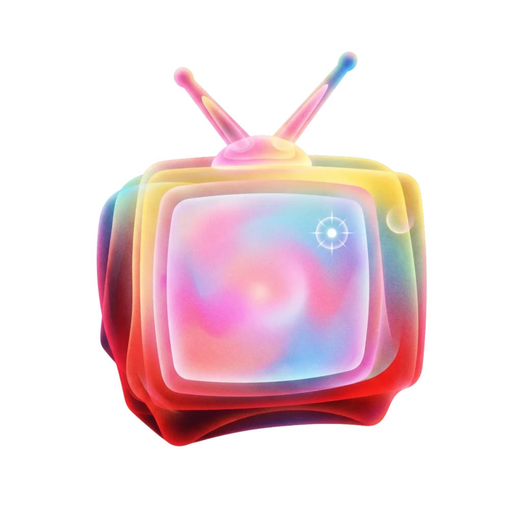 Ethereal Neon Retro TV Icon PNG