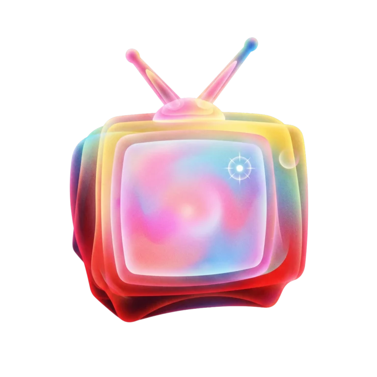 Ethereal Neon Retro TV Icon PNG