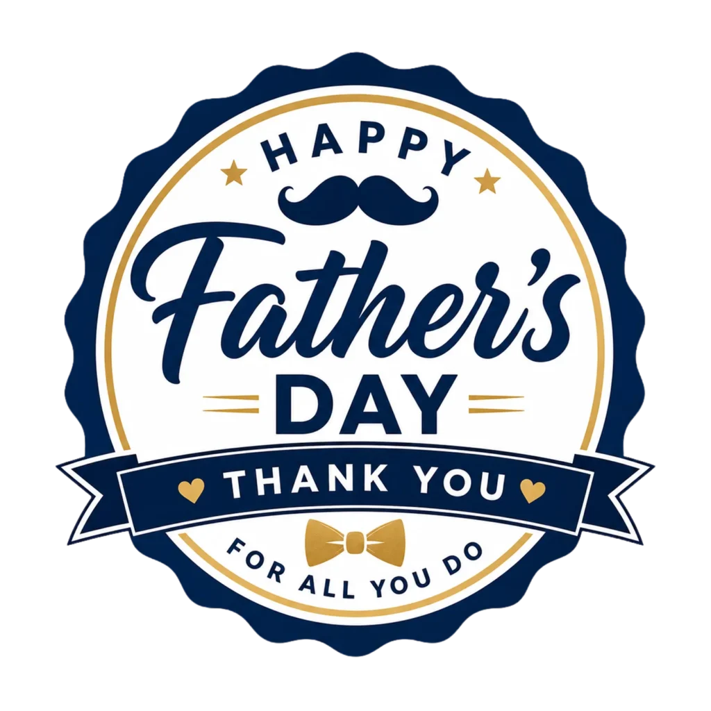 Happy Father's Day Badge PNG