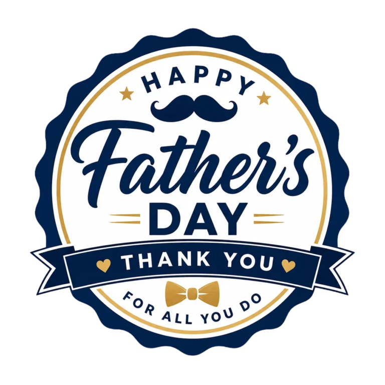 Happy Father's Day Badge PNG