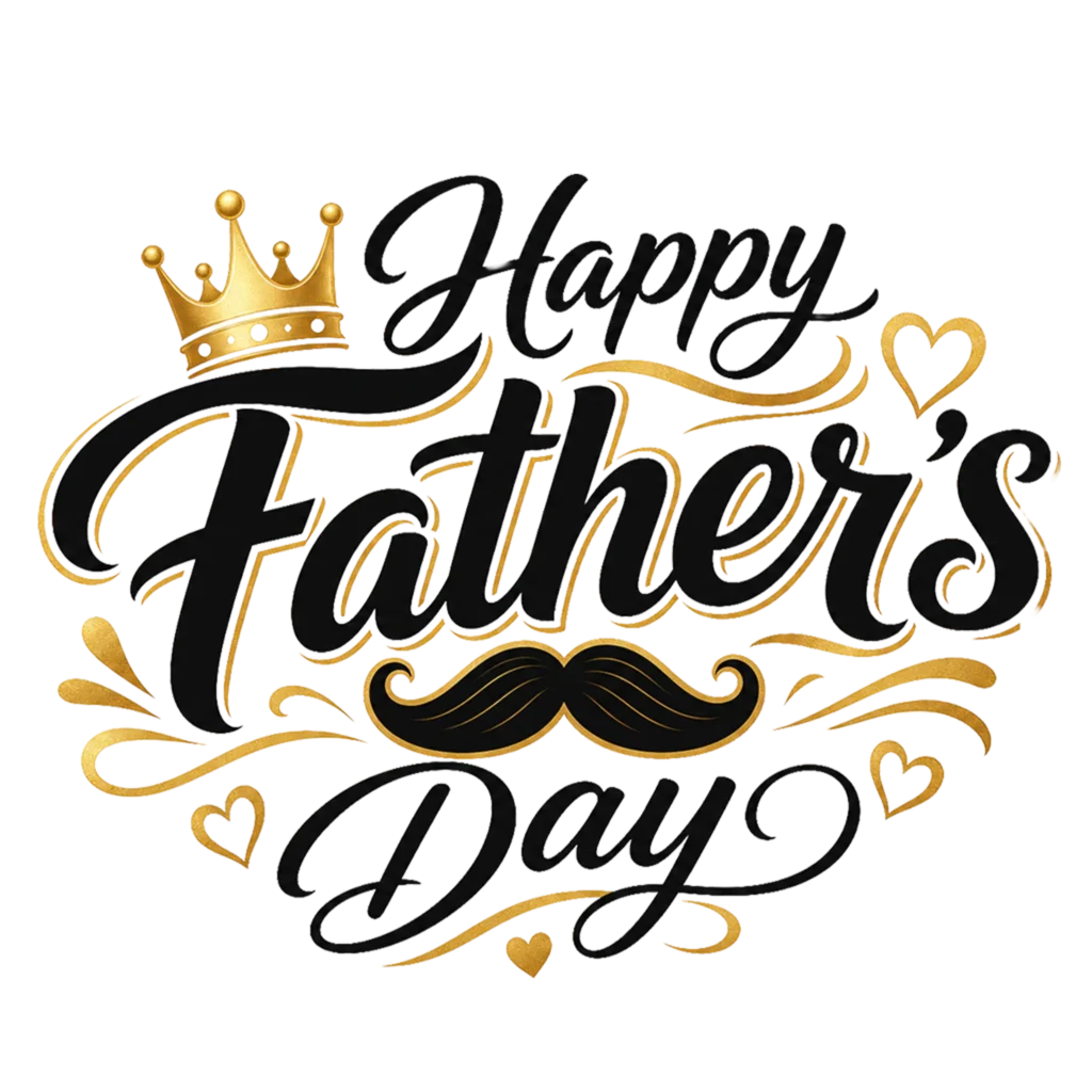Happy Father's Day Typography PNG