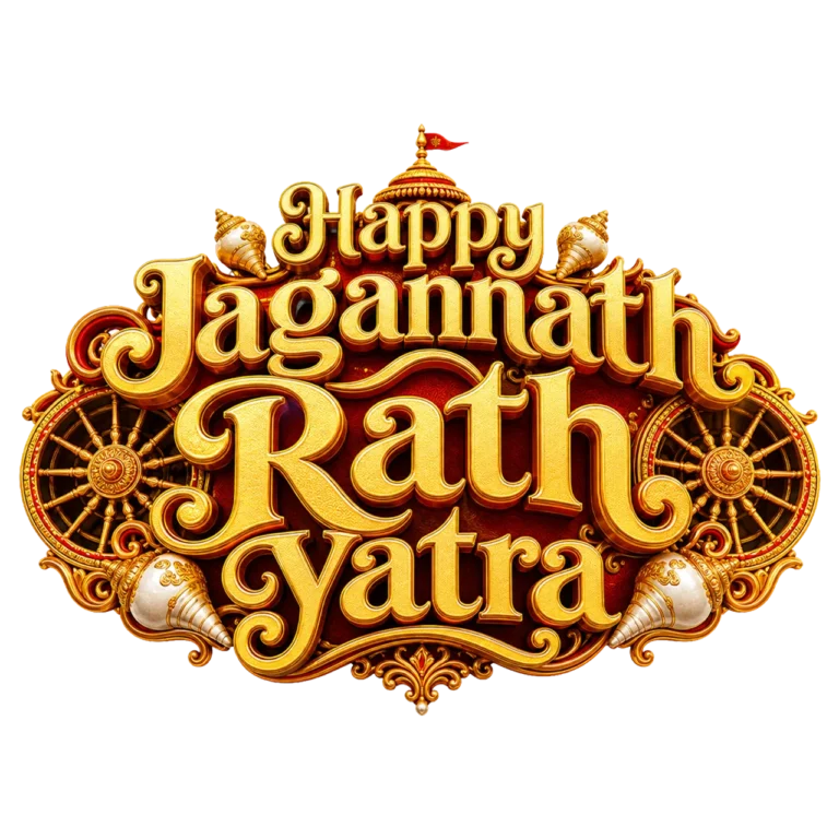 Happy Jagannath Rath Yatra Text PNG
