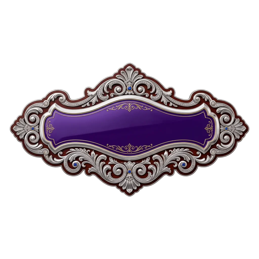 Royal Purple Ornamental Frame PNG