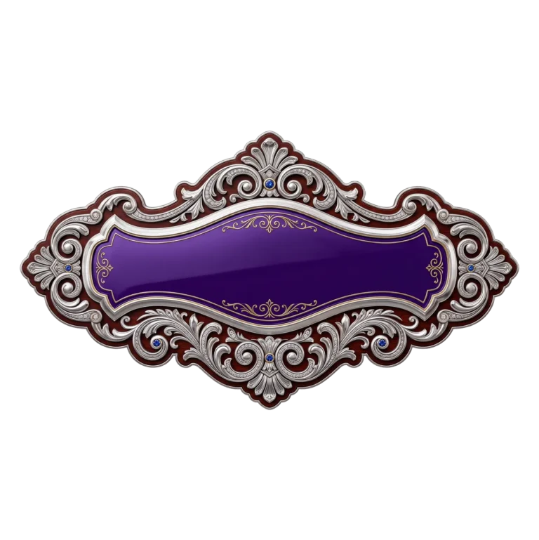 Royal Purple Ornamental Frame PNG