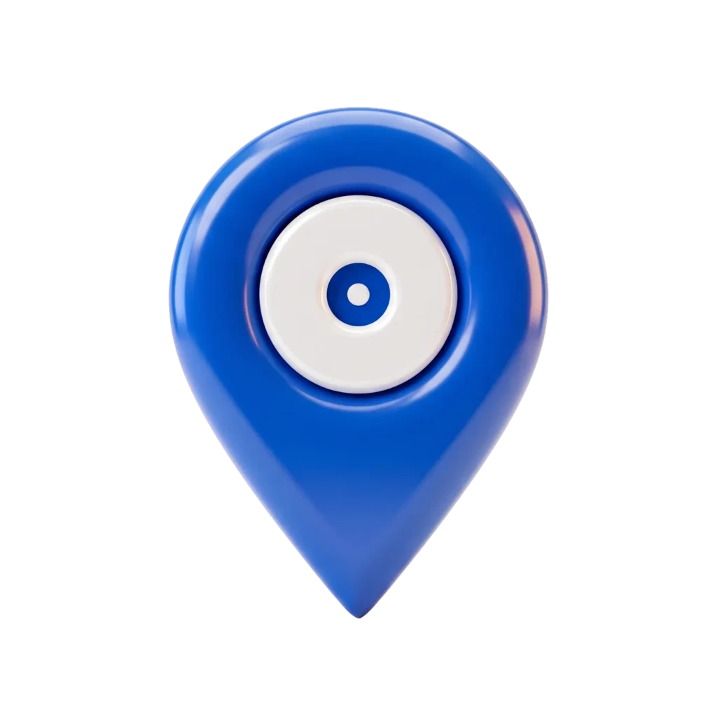 3D Blue Location Pin Icon PNG