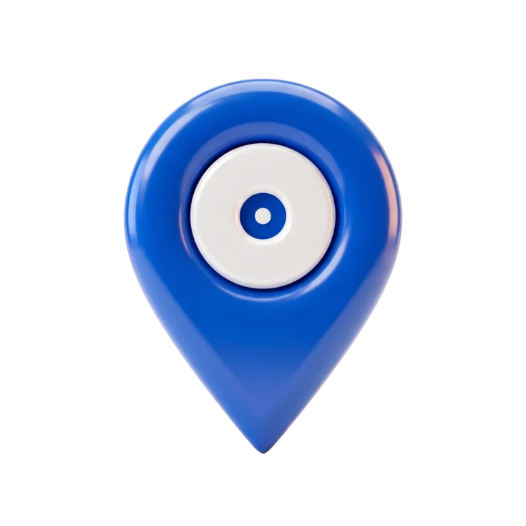 3D Blue Location Pin Icon PNG