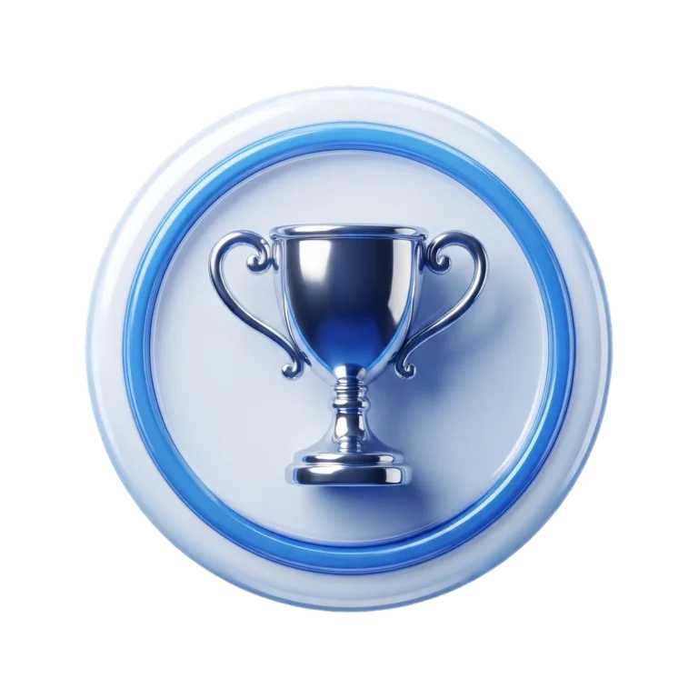 3D Trophy Icon PNG Glossy Award Cup Icon