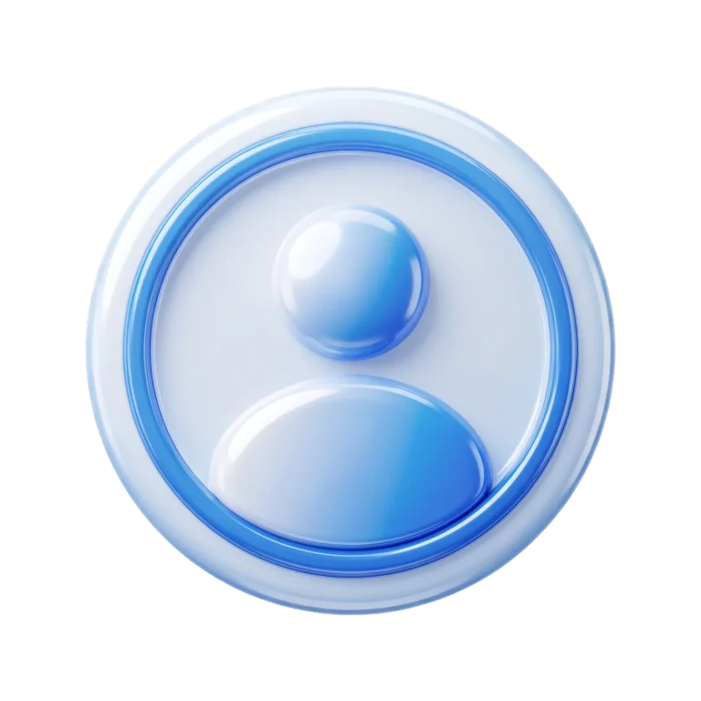 3D User Profile Icon PNG