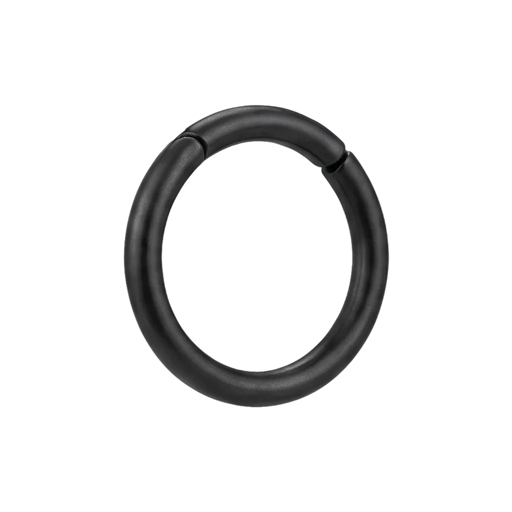 Black Hoop Nose Ring PNG
