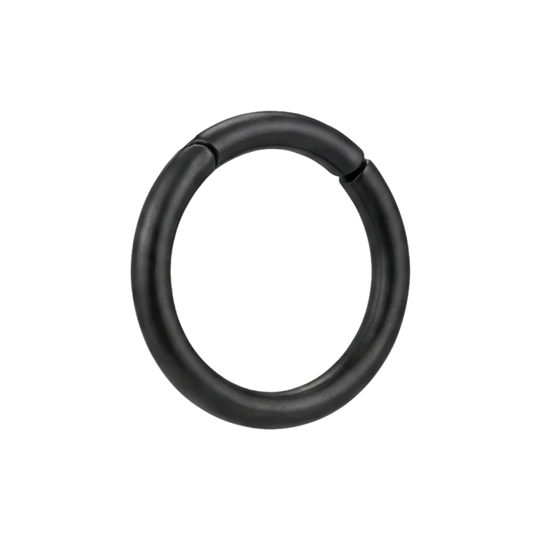 Black Hoop Nose Ring PNG