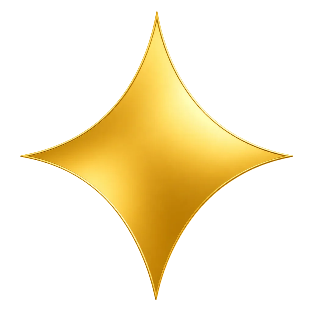 Golden Sparkle Shape PNG