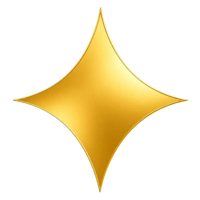 Golden Sparkle Shape PNG