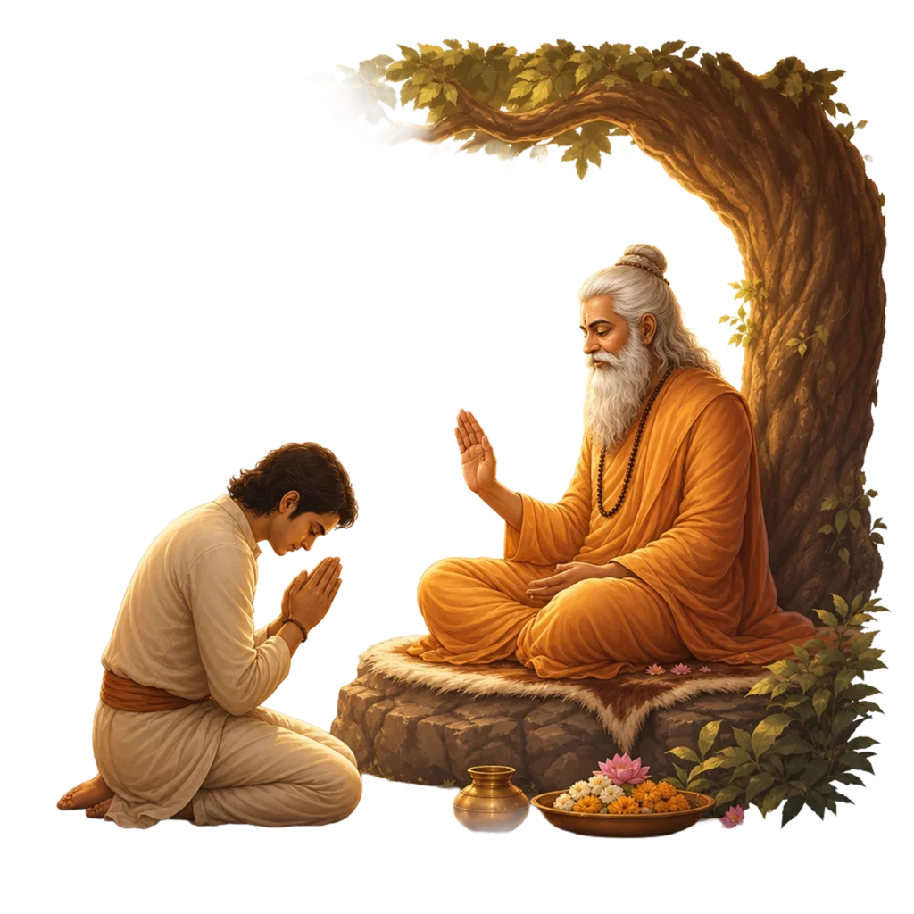 Guru Shishya Illustration PNG