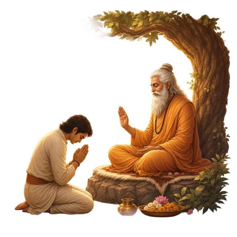 Guru Shishya Illustration PNG