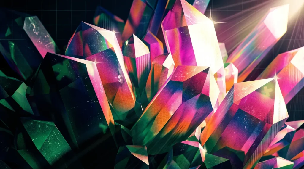 Holographic Crystal Abstract Background