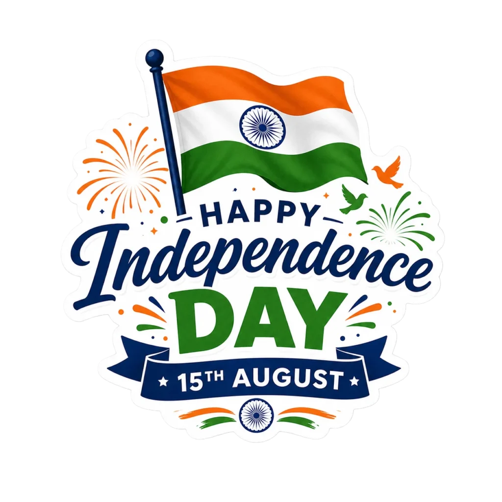 India Independence Day 2026 Sticker PNG