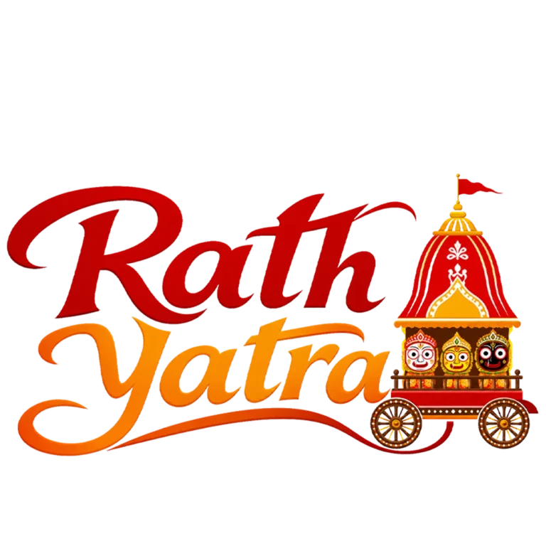 Rath Yatra Script Logo PNG