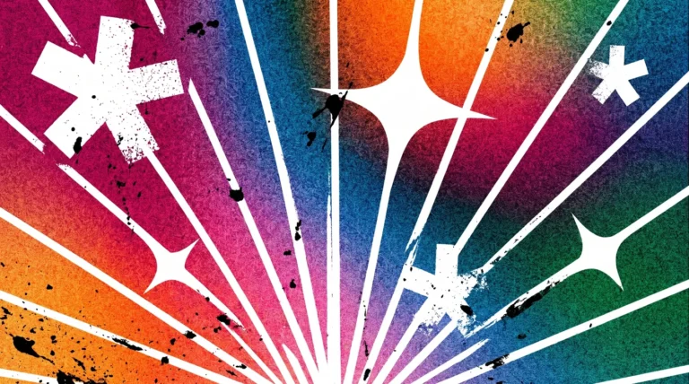 Retro Pop Art Abstract Color Burst with ai art Background